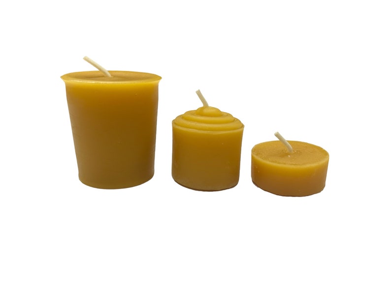 Beeswax Bulk Small Votive Candles Pure Beeswax Candles from Beekeepers Hive image 10