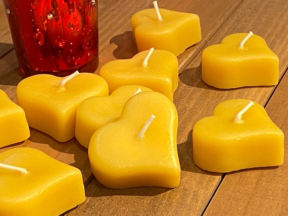 Beeswax Heart Shaped Candles pure Beeswax Candles 