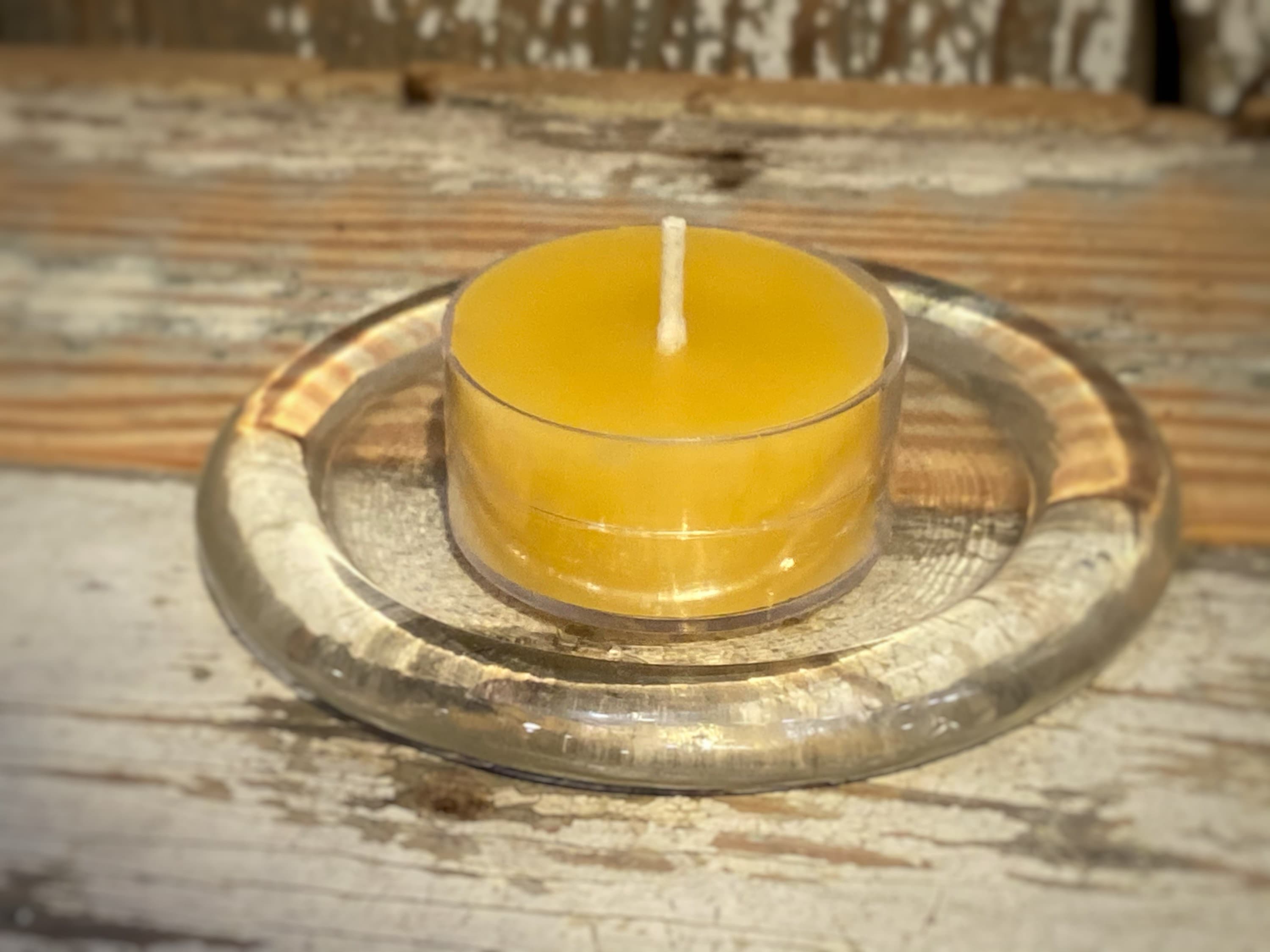 Lot De 12 Bougies Chauffe-plat En Cire D'abeille Avec Mèche En Coton