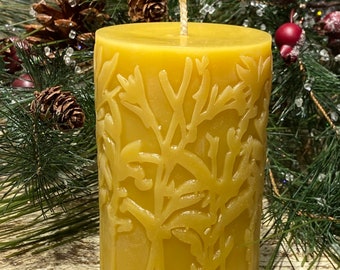 Wild  Meadow Beeswax Pillar Candle