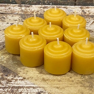 Beeswax Small Votive Candles - Pure Beeswax Candles from Beekeepers Hive