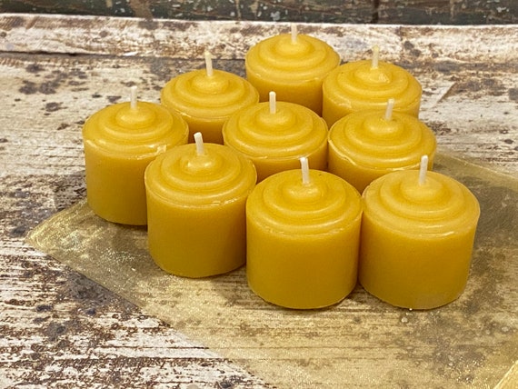 Mini-Skep Votive Candles (Set of 3) 100% Pure Beeswax Candles – Bee Better  Apiary