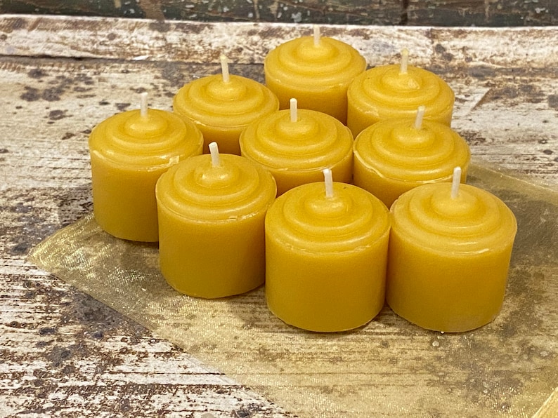 Beeswax Small Votive Candles - Pure Beeswax Candles from Beekeepers Hive