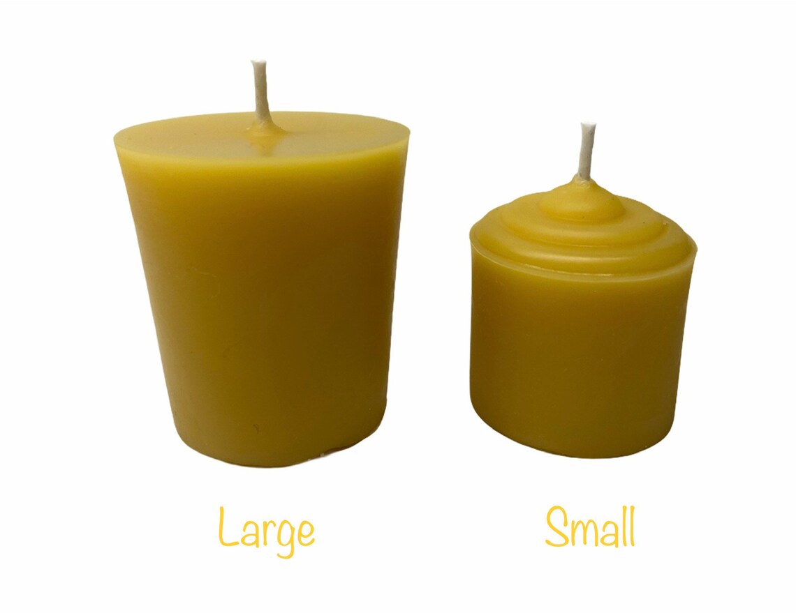 Beeswax Flat Top Votives BULK Pure Beeswax Candles Directly Etsy
