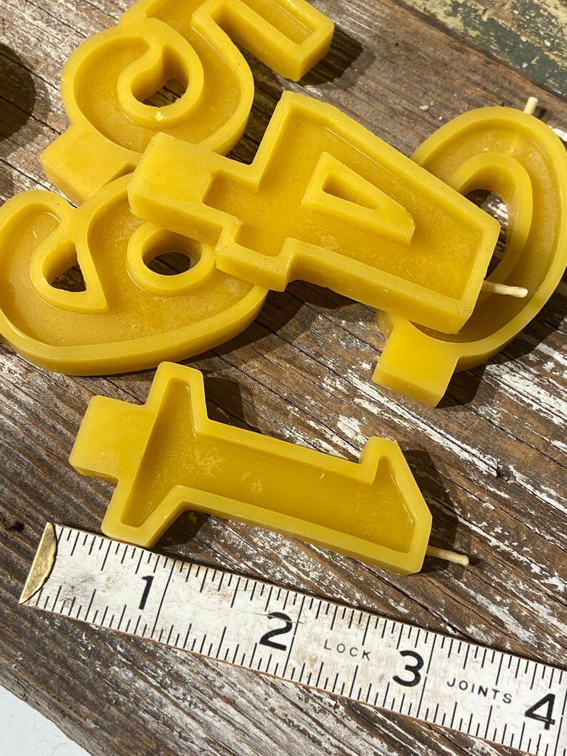 Beeswax Birthday Number Celebration Candles Ohio Made Pure Etsy