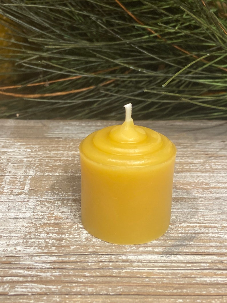 Beeswax Bulk Small Votive Candles Pure Beeswax Candles from Beekeepers Hive image 6