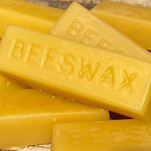Natural Beeswax Block Set for crafting, candles, wax 10 oz. total in bars.