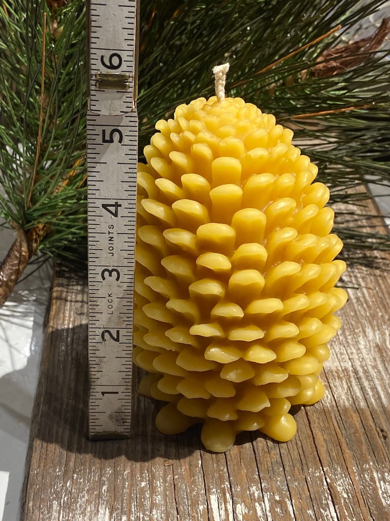 KlineHoneyBeeFarm Beeswax Pinecone Candle