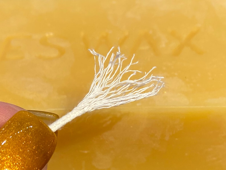 Beeswax Candle Making Wick Wicking Assorted Sizes Hand Dipped Etsy