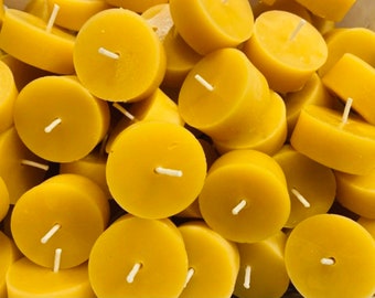 Bulk Beeswax Tealight Candles - Pure Beeswax Candles from Beekeepers Hive