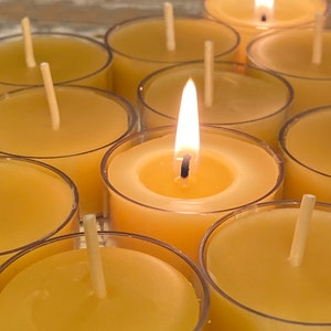 Bulk Beeswax Tealight Candles Pure Beeswax Candles from Beekeepers Hive image 2