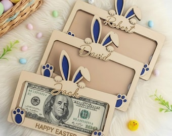 Personalized Bunny Money Holder Gift| Gift for Easter Day , High School, kindergarten, Graduation Money Holder