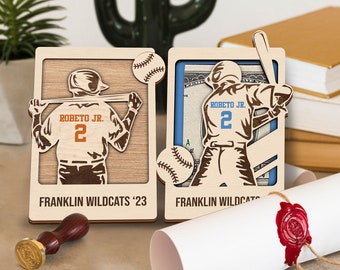 Personalized Baseball Player Gift, Graduation 2024 Money Holder| Gift for graduating seniors, High School Senior, Baseball Tag, gift for him