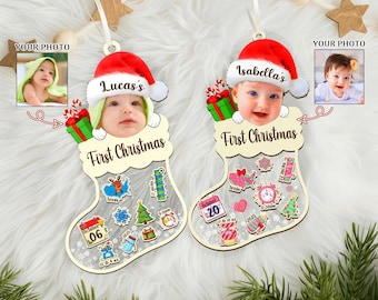 Custom New Baby Gift, Personalized Baby 1st Christmas Ornament, Newborn Gift, Baby's First Christmas Ornament, 4D Shake Babies Ornament 2025