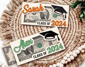 Personalized Graduation 2025 Money Holder Gift| Class of 2025, Gift for Graduate Student, High School, kindergarten, Graduation Money Holder