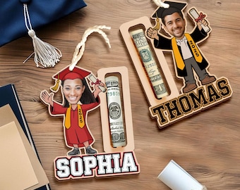 Custom Photo Graduation Money Holder, Grad Money Holder, Class of 2025 Gift, High School Graduation, High School Senior, Graduation Keepsake