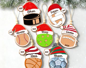 Personalized 3D Football Ornament, Football Ornament, Senior Night Football, Layered Wooden Sports Ornament, Team Sport Christmas 2025