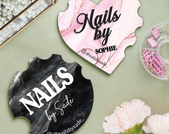 New! Custom Nail Logo| 3D Acrylic Nailfie Photo Prop, Nail Technician Gift, Acrylic Nailfie Disc, Prop For Nail Techs, Nail Selfie