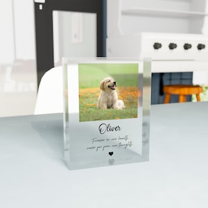 Dog Sympathy Gift Acrylic Photo Block, Dog Sympathy Gift, Pet Memorial Plaque, Acrylic Photo Block, In loving memory | Pet memory gifts