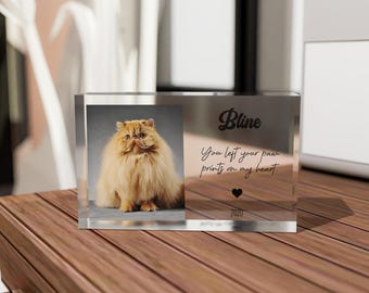 Cat Sympathy Gift Acrylic Photo Block, Dog Sympathy Gift, Pet Memorial Plaque, Acrylic Photo Block, In loving memory | Pet memory gifts