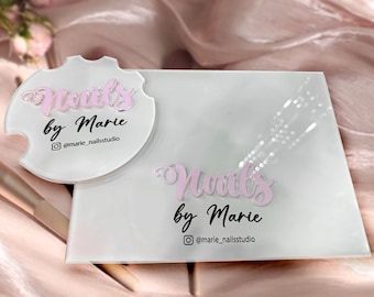 New! Custom Nail Logo| 3D Acrylic Nailfie Photo Prop, Nail Technician Gift, Acrylic Nailfie Disc, Prop For Nail Techs, Nail Selfie