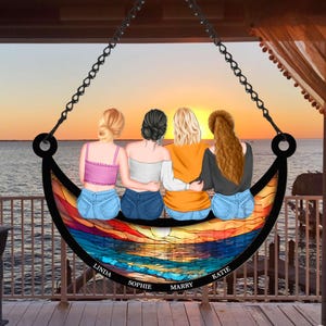 Friends Are Like Stars, Bestie Personalized Window Hanging Suncatcher| Friendship Gift, Meaningful Gift For Friends, friendship keepsake