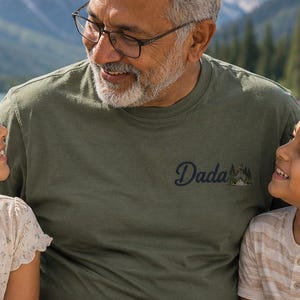 Embroidered Dada T-Shirt, Comfort Colors Grandfather Tee, South Asian Gift