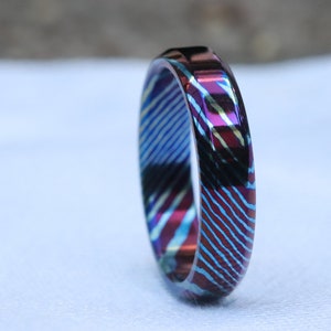 Solid Timascus Ring 3mm - 5mm Wide Timascus Ring, Mokuti Ring - Etsy
