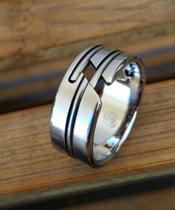 05 "APPROXI" handmade stainless steel ring (not casted) hypoallergenic mens rings wedding band