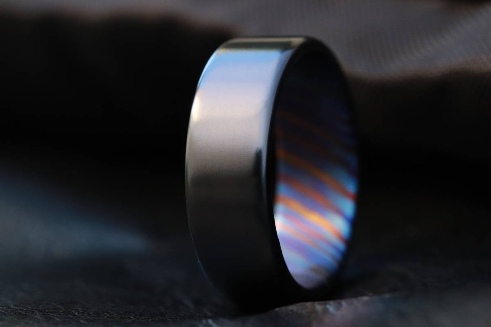 Anillos De Titanio Negro Para Hombre