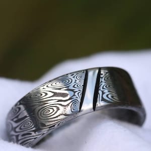 Damascus steel ring Stainless steel Damascus 8m ring! Mens wedding band wedding ring, damascus ring, mens rings