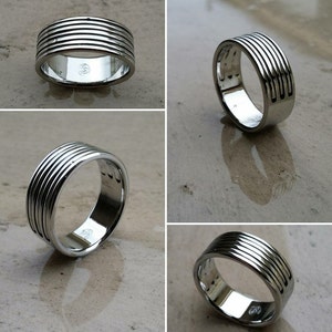 29 TRIPLEX handmade stainless steel ring not casted womens jewelry hypoallergenic rings image 2