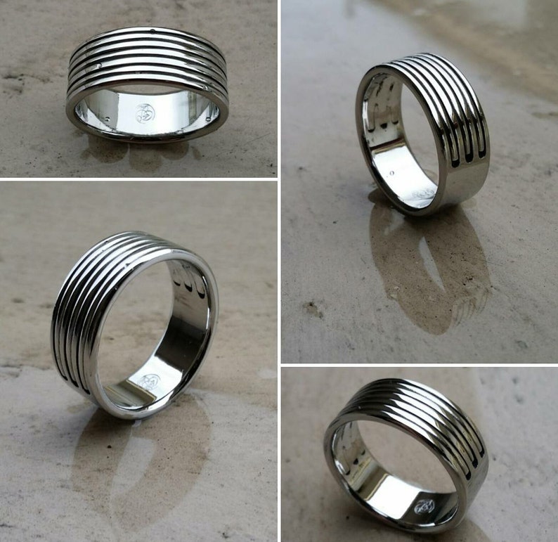 29 TRIPLEX handmade stainless steel ring not casted womens jewelry hypoallergenic rings image 2