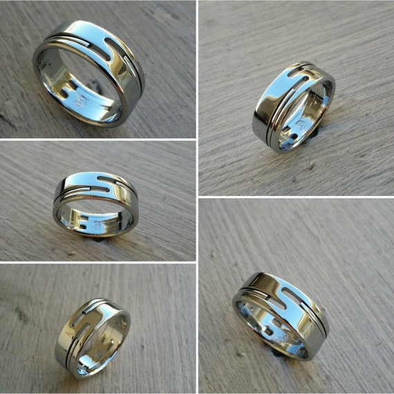 04 "INTELLECT" handmade stainless steel ring (not casted)