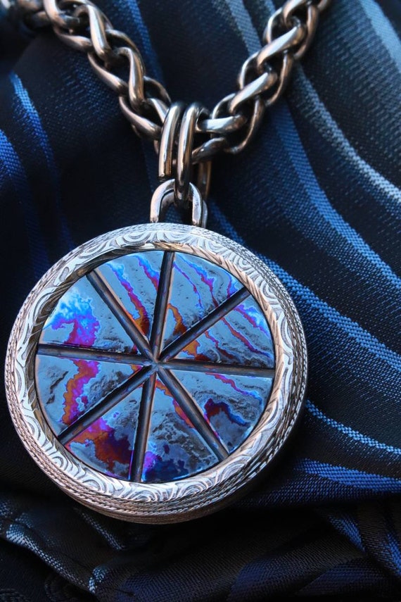 Pendant christian Ichthys, ichthus necklace timascus necklace christian jewelry