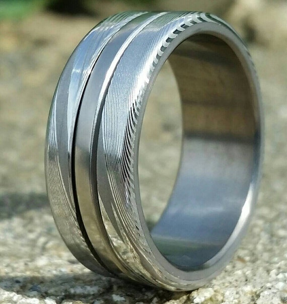 Reserved for Tina Titanium & Stainless Damascus