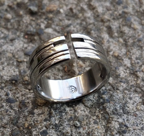 06 "AMOUR" handmade stainless steel ring (not casted) cross ring, calvary