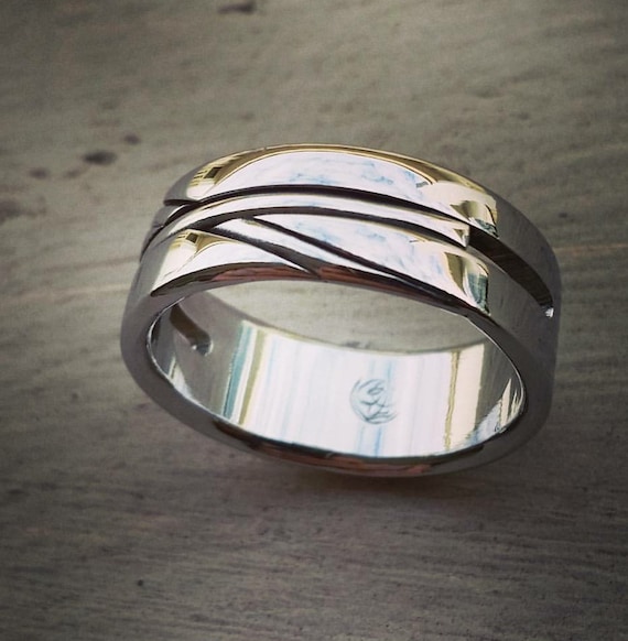 18 "BYROAD" handmade stainless steel ring (not casted) hypoallergenic mens rings wedding rings womens rings jewelry