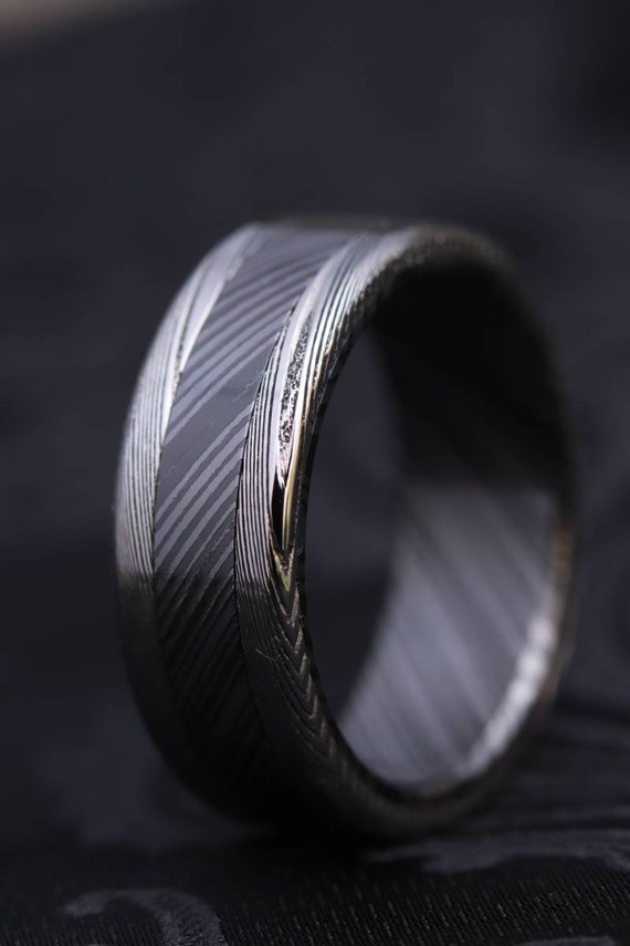 7mm wide black zrti & damasteel