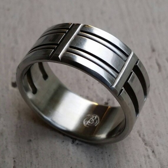 stainless steel ring (not casted) hypoallergenic handmade mens hypoallergenic rings wedding band mens wedding band