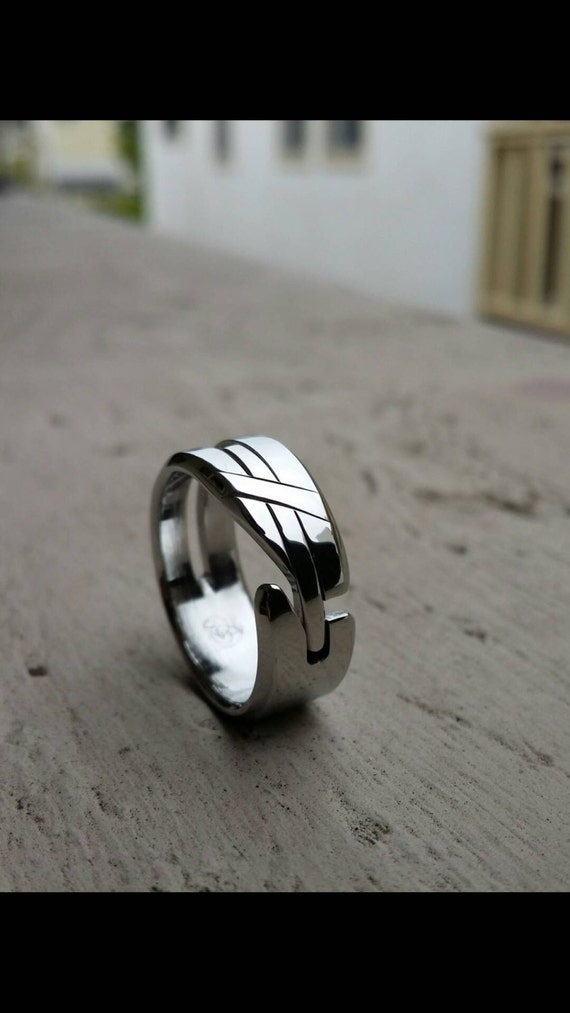 27 "LOAM" handmade stainless steel ring (not casted) hypoallergenic ring, cross ring