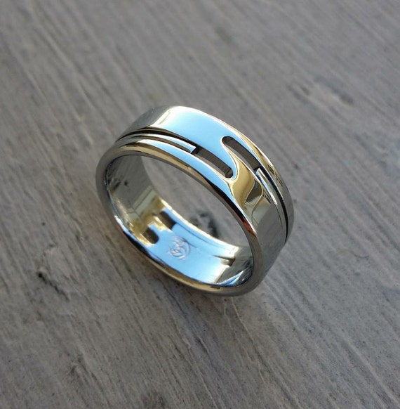 04 "INTELLECT" handmade stainless steel ring (not casted)