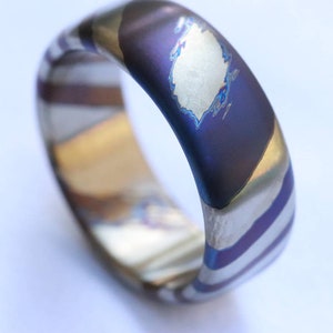 EDICION LIMITADA***DARK Anillo ZrTi negro 8mm (semi-pulido) anillo timasco, anillo mokuti, anillo colorido, darkti, circonio, timasco negro