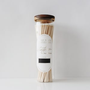 WHITE fireplace matches in a glass jar | Tall Fireplace Matches | The ORIGINAL Fancy Fireplace Match Jar