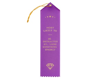 Easily Distracted award ribbon. Funny award ribbon. Adult prize ribbon.