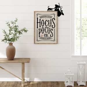 Halloween door corner sign Fall decor ideas for the home Hocus Pocus decor Halloween witch aesthetic Sanderson sisters image 5