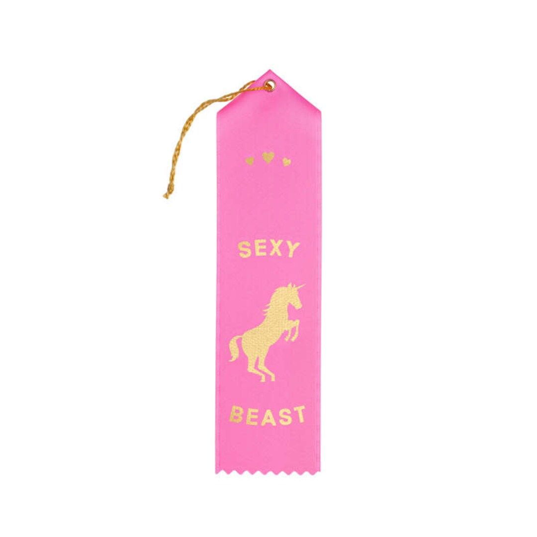Beast Ribbon Sexy Beast Award Ribbon. Funny Unicorn Award Ribbon. Adult Prize Ribbon ...