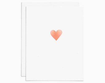 ROSE GOLD HEART letterpress love card