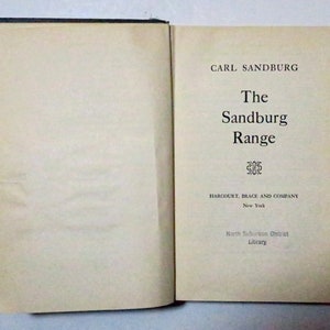 The Sandburg Range by Carl Sandburg, 1957