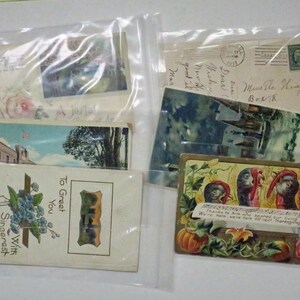Six Very Old, Used, Post Cards